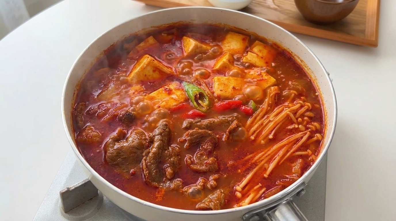 牛肉と豆腐の本格旨辛キムチチゲ