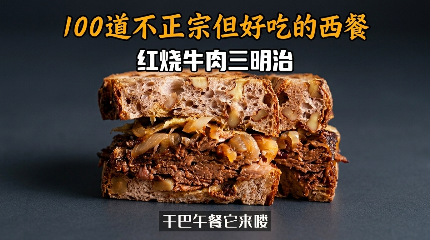 中華風牛すね肉の煮込みサンドイッチ：贅沢なフュージョン・ランチ
