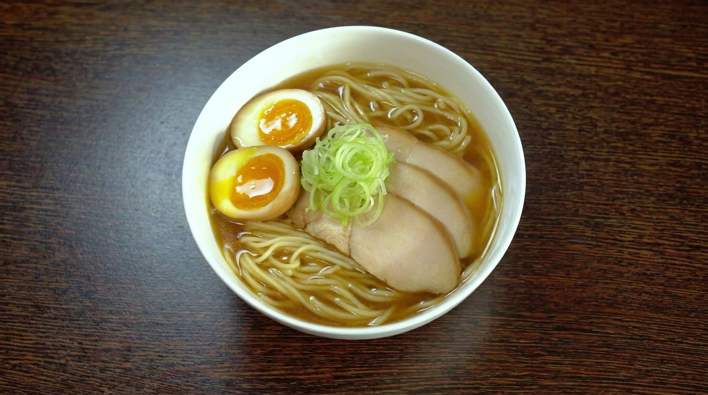 黄金鶏だしの澄んだ醤油ラーメン