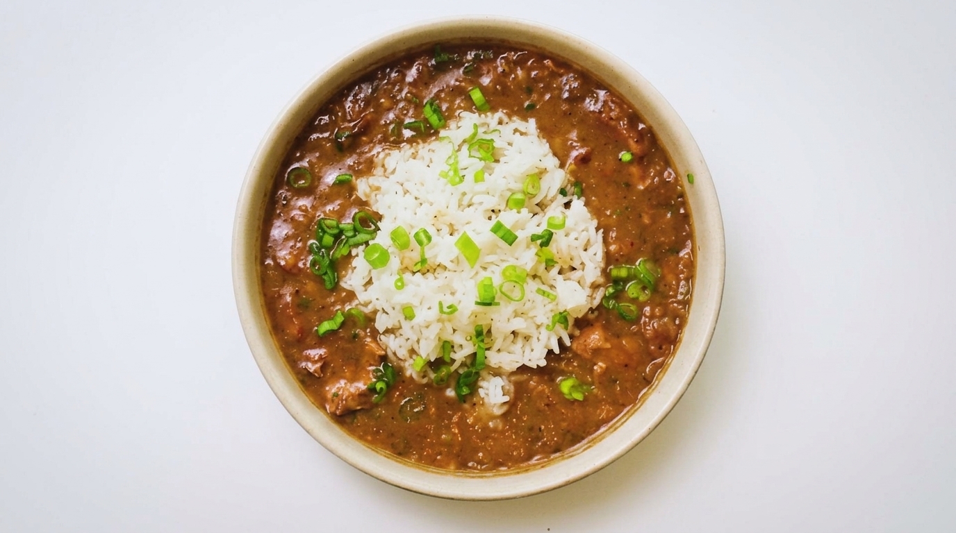 エメリル直伝：鶏肉とスモークソーセージの本格ガンボ