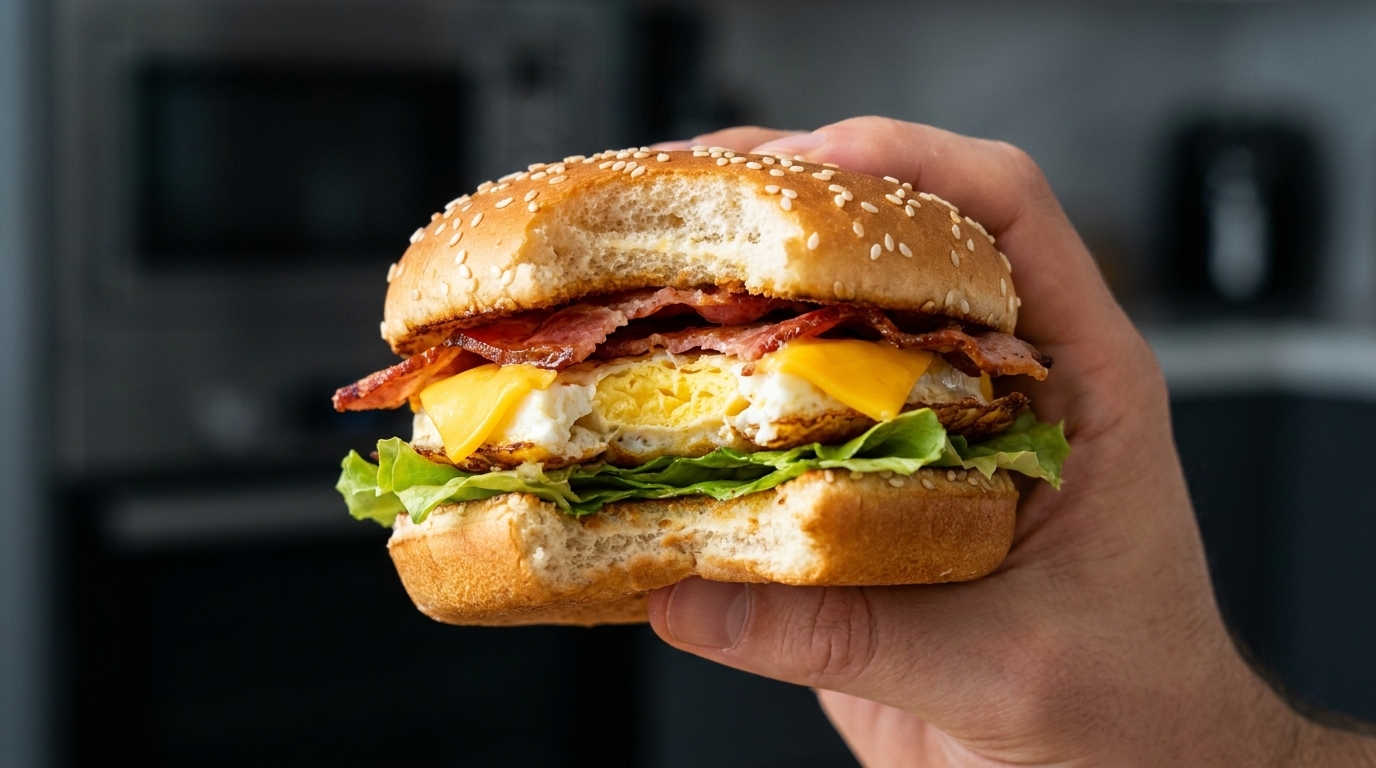 自家製ベーコンエッグ・ブレックファストバーガー