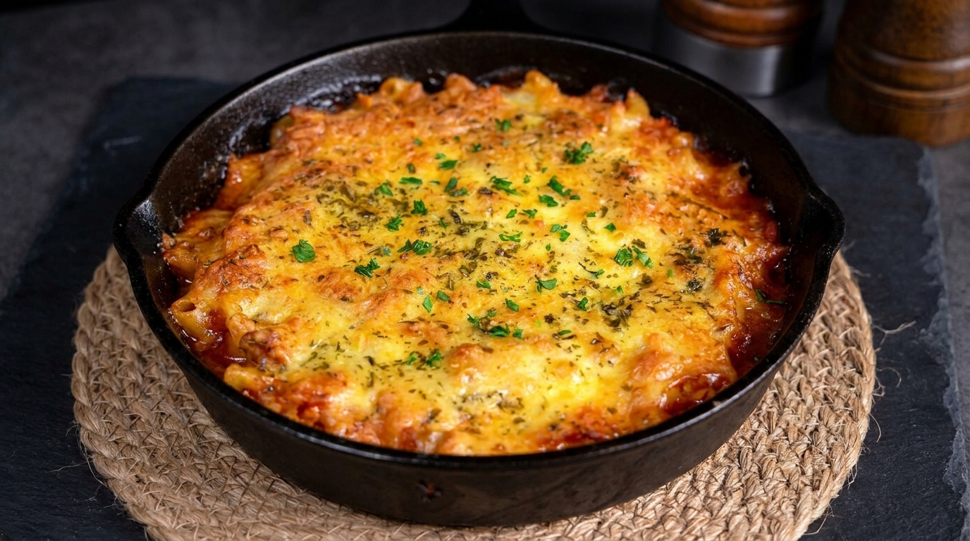 チーズたっぷり！自家製ミートソースのトマトマカロニグラタン