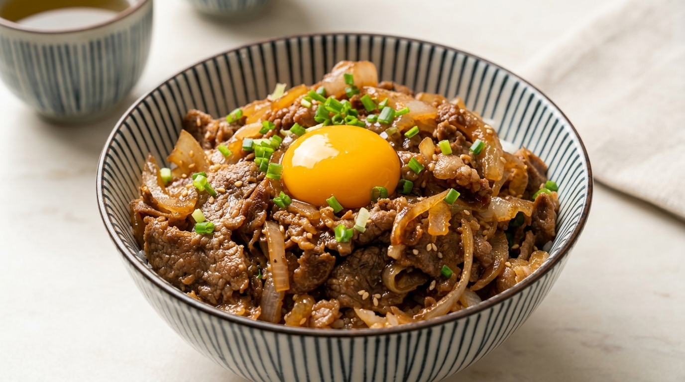 お家で作る簡単・王道の牛丼レシピ