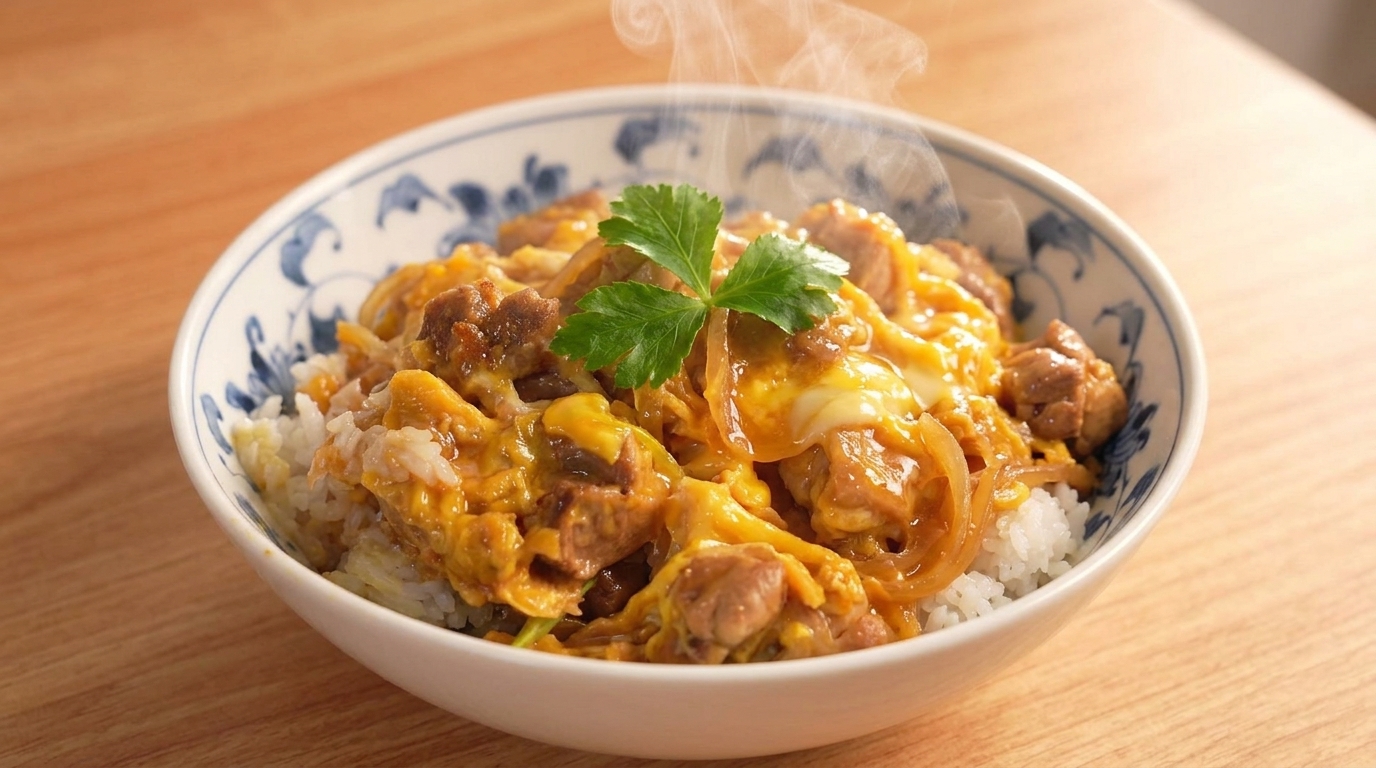 とろとろ卵の定番親子丼（バター香るアレンジ）