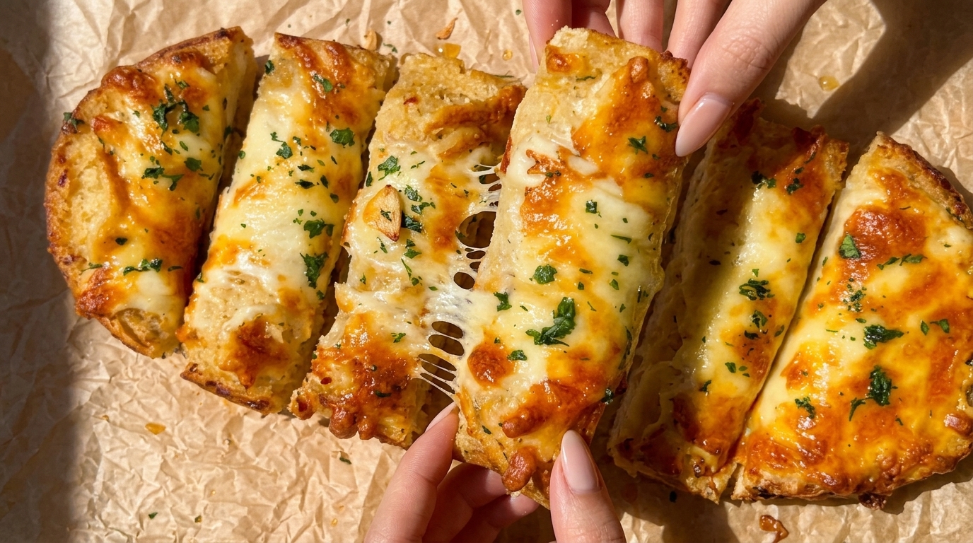 とろける贅沢！ローストガーリックとはちみつのチーズブレッド