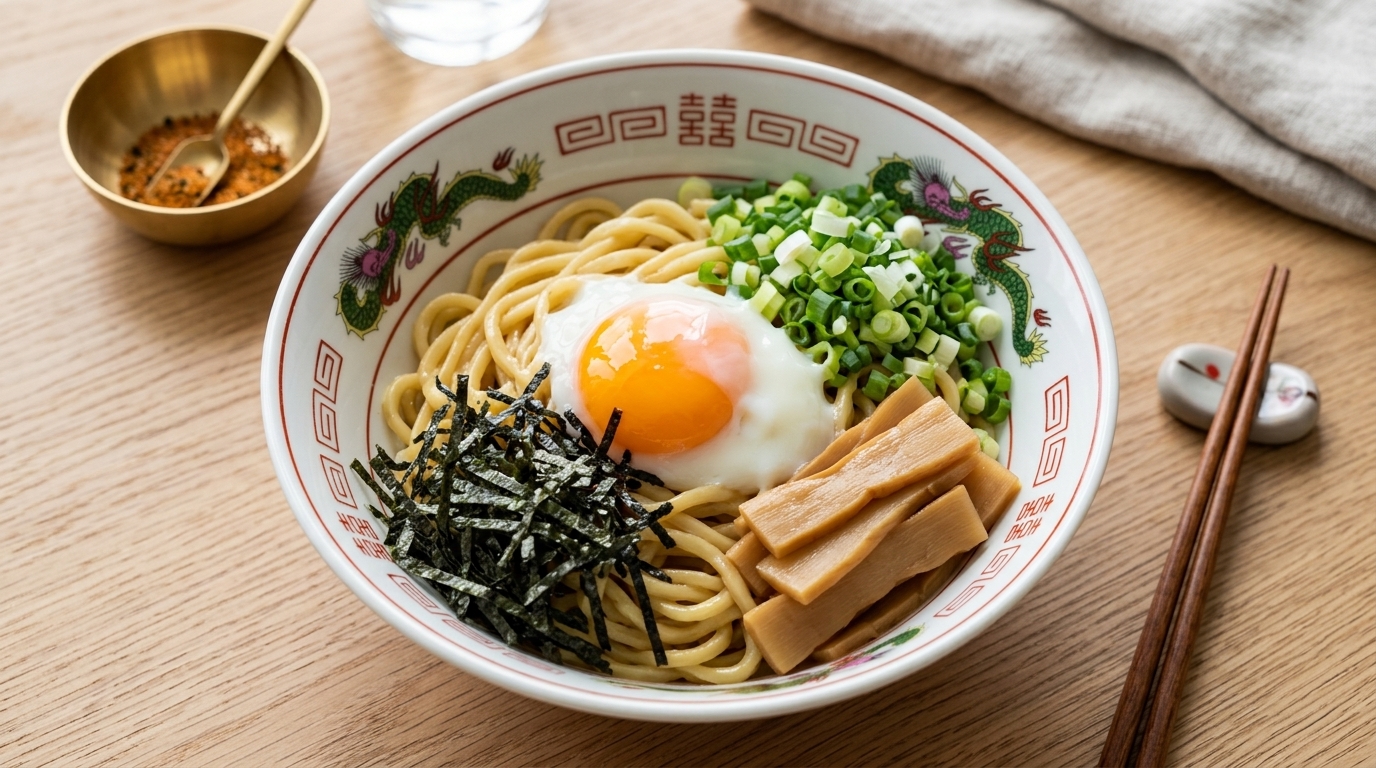 東京名物・本格油そばの作り方（汁なしラーメン）