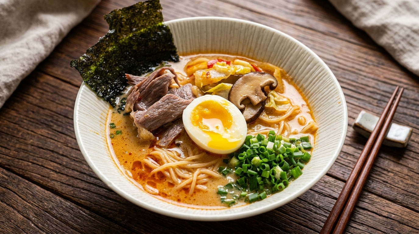 お家で簡単！牛肉のクリーミー味噌ラーメン