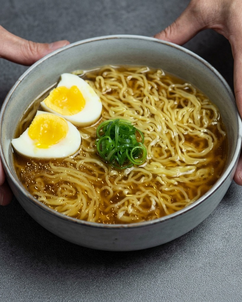 鍋の中のスープベースに、スプーン1杯の顆粒鶏ガラスープの素を振り入れている様子。