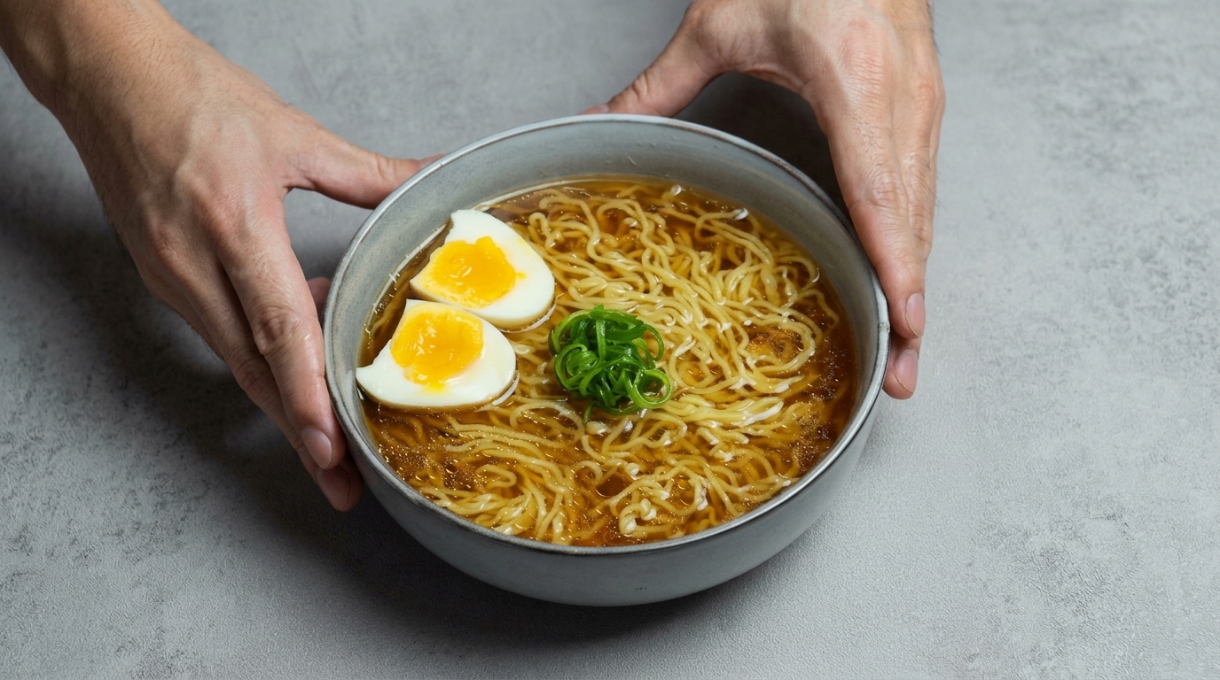 トロッとした半熟卵と新鮮な刻みねぎをトッピングした、王道の自家製醤油ラーメン。