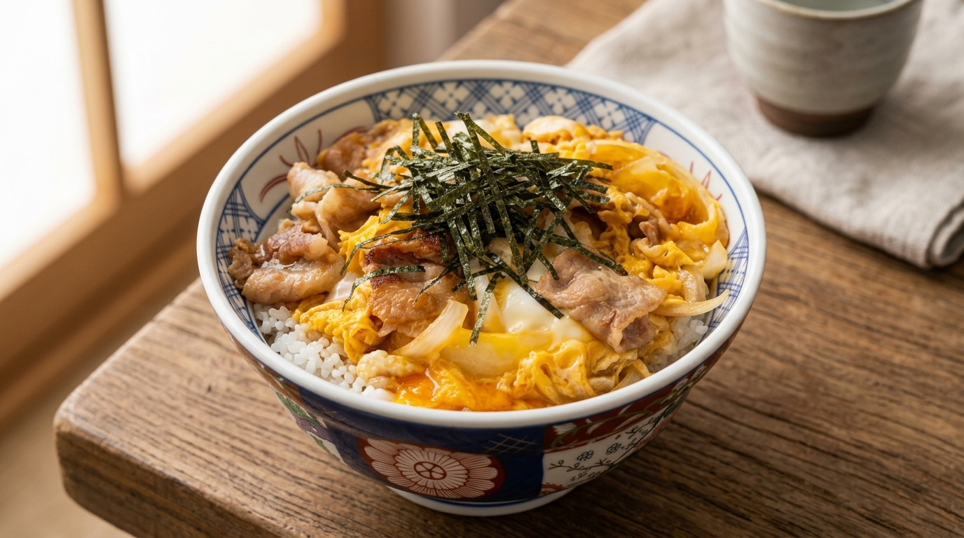 本格的な他人丼（豚肉と卵のどんぶり）