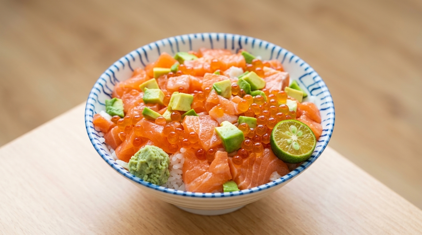 サーモン親子丼（鮭といくらの海鮮丼）