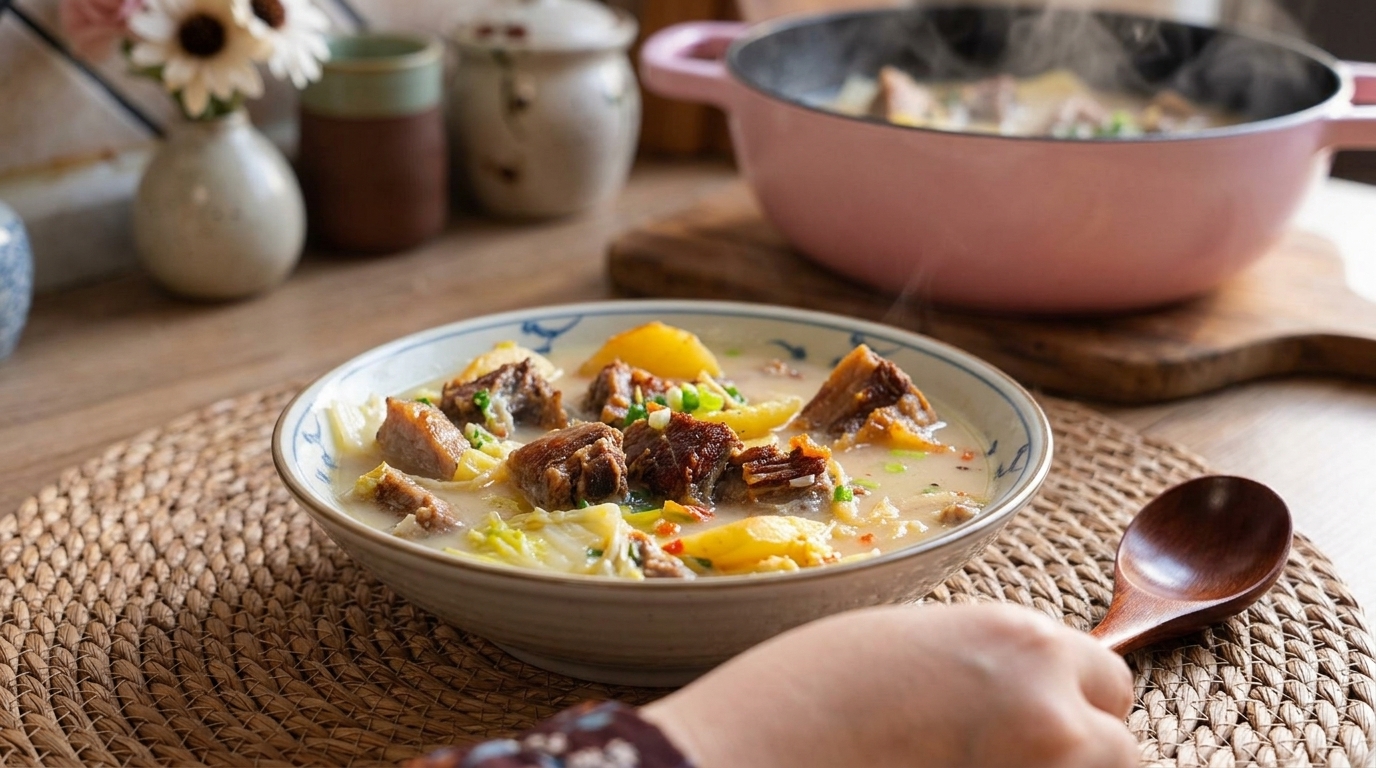 麗江名物！塩漬け豚スペアリブの本格火鍋（臘排骨火鍋）のレシピ