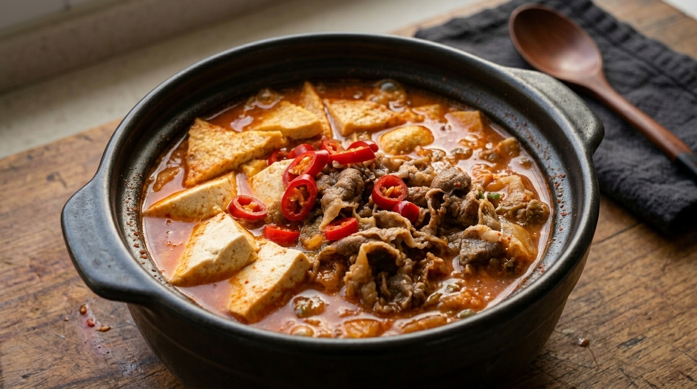 旨辛！牛肉と豆腐の本格キムチチゲ