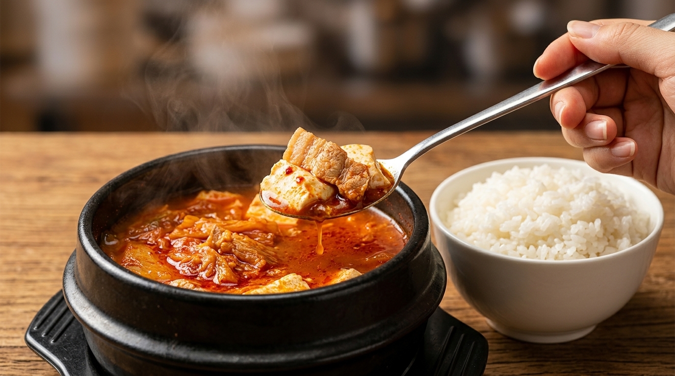 本場の味！濃厚豚肉キムチチゲの黄金比レシピ