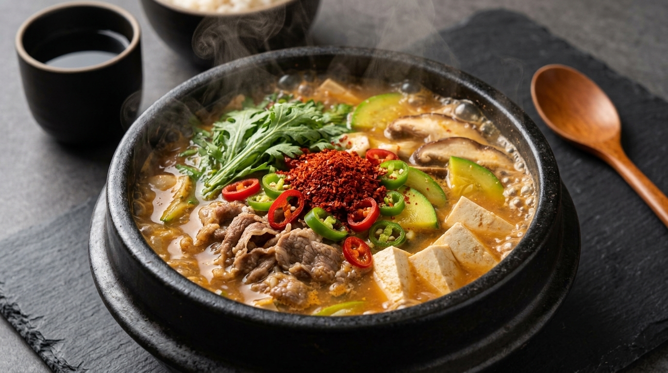 本場韓国の牛肉テンジャンチゲ（韓国風味噌チゲ）のレシピ
