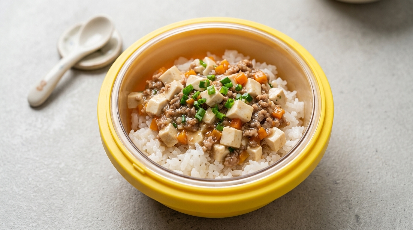 幼児向け：牛ひき肉と豆腐のトロトロ煮込み
