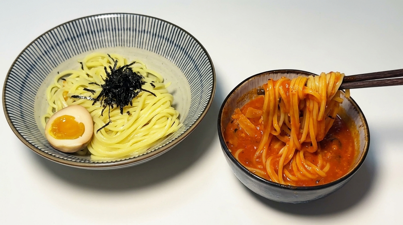 旨味たっぷり！濃厚トマト海老つけ麺