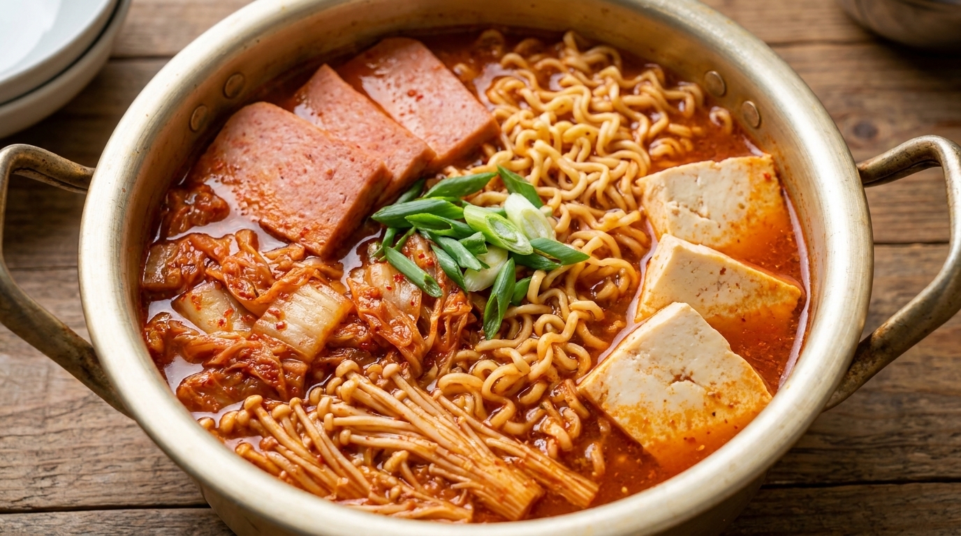 本場韓国の味！絶品プデチゲ（部隊チゲ）の作り方