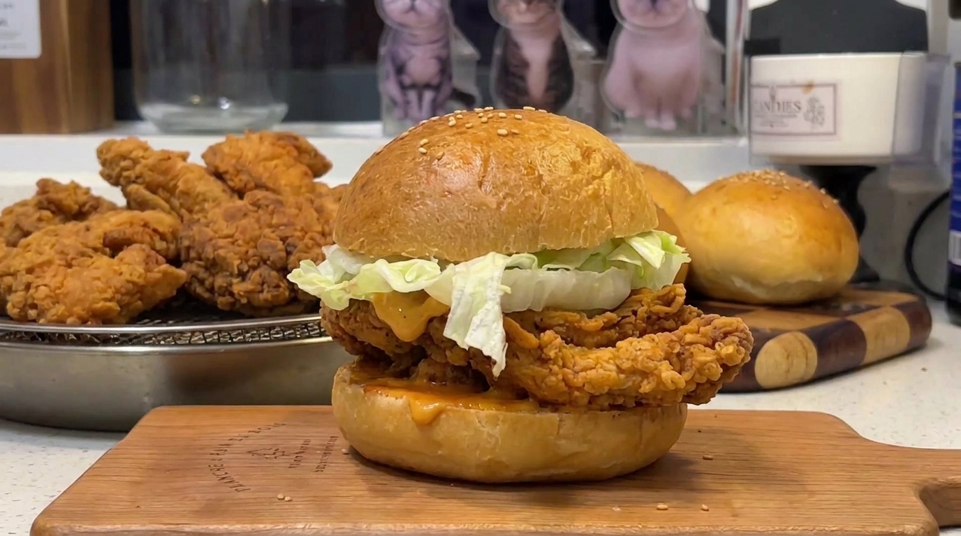 おうちで本格！クリスピー・スパイシーチキンバーガー