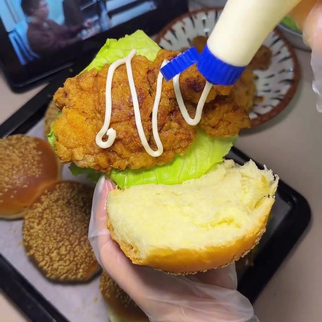 生姜、にんにく、長ねぎと一緒にボウルに入れられた鶏もも肉。