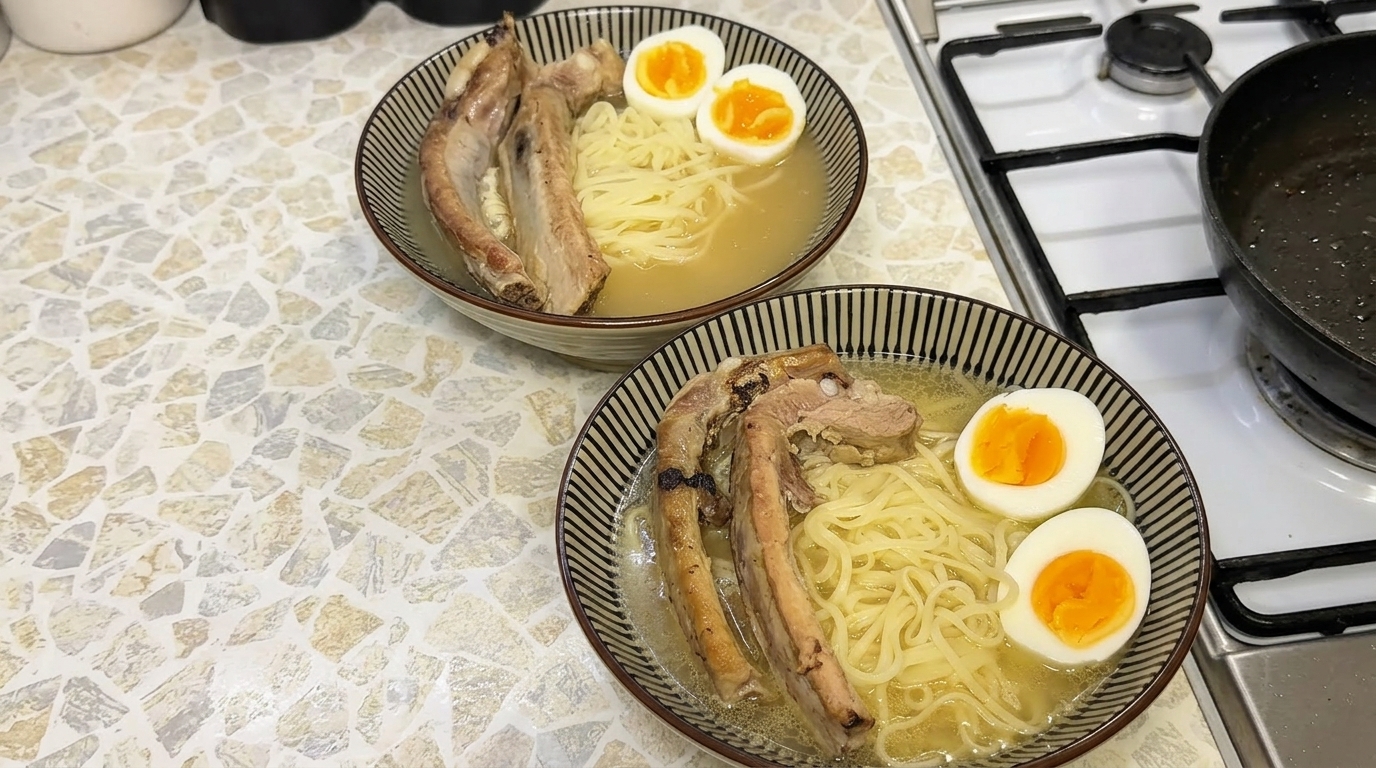 ガラスボウルに入った滑らかな濃い赤色のBBQソースを、金属製のスプーンでかき混ぜているクローズアップ。