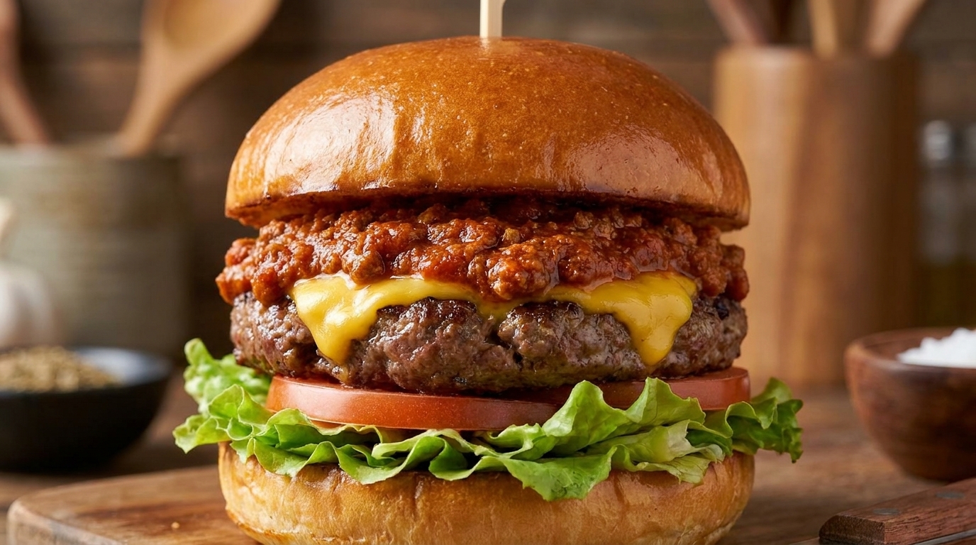 メキシカンチリビーフバーガー