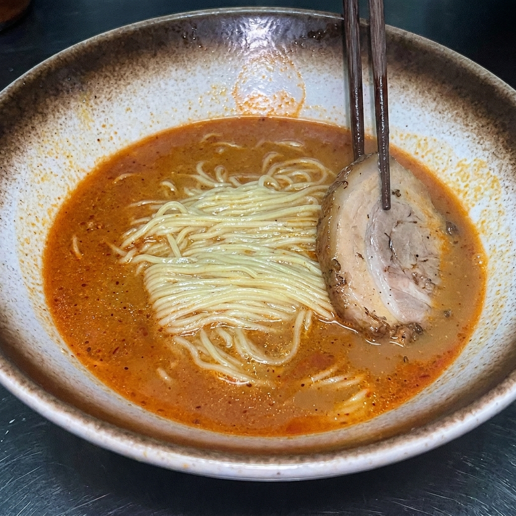 チャーシューや煮卵などが綺麗に盛り付けられた完成状態。