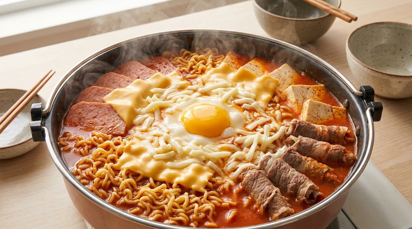 とろ〜りチーズの韓国風プデチゲ（部隊鍋）