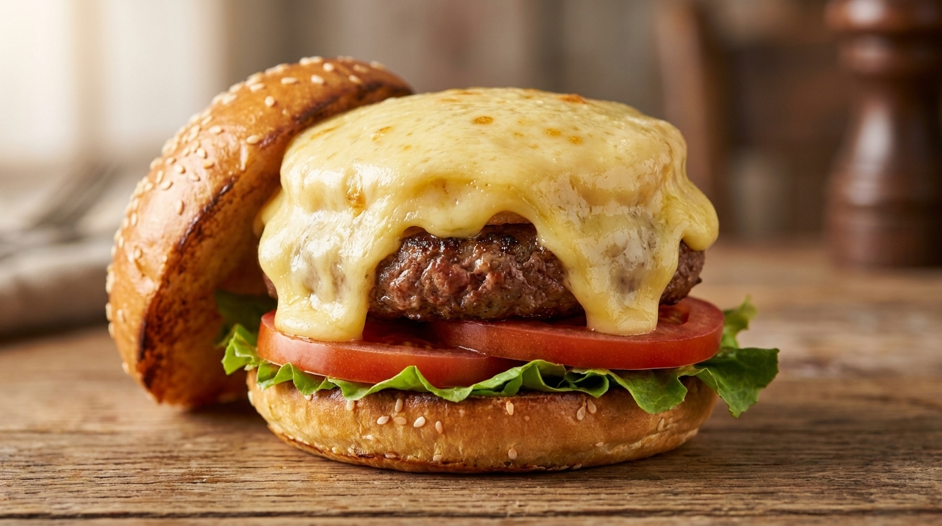 極上ラクレットチーズのグルメビーフバーガー