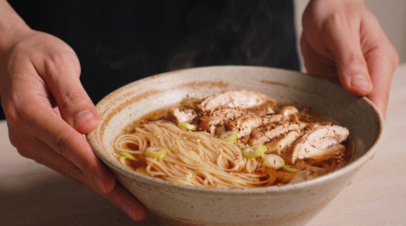 鶏肉の旨味たっぷり！自家製醤油ラーメン（鶏そば）
