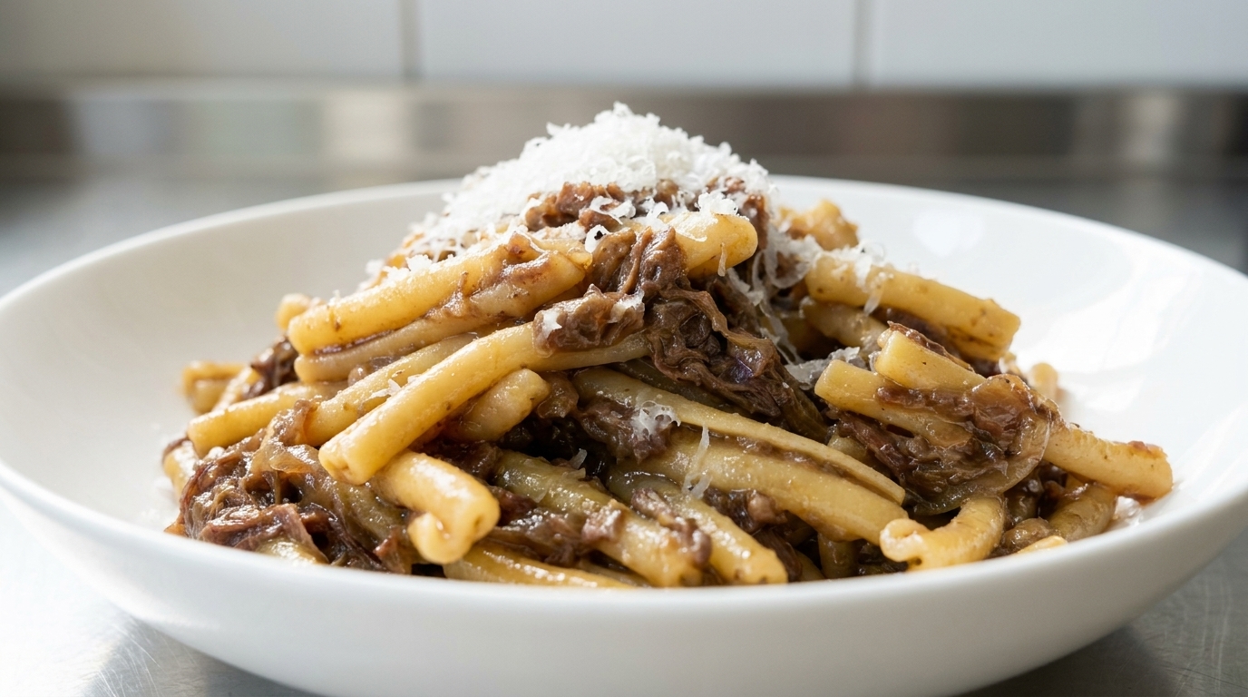 本格パスタ・アッラ・ジェノベーゼ（ナポリ風玉ねぎと牛肉のじっくり煮込みラグー）
