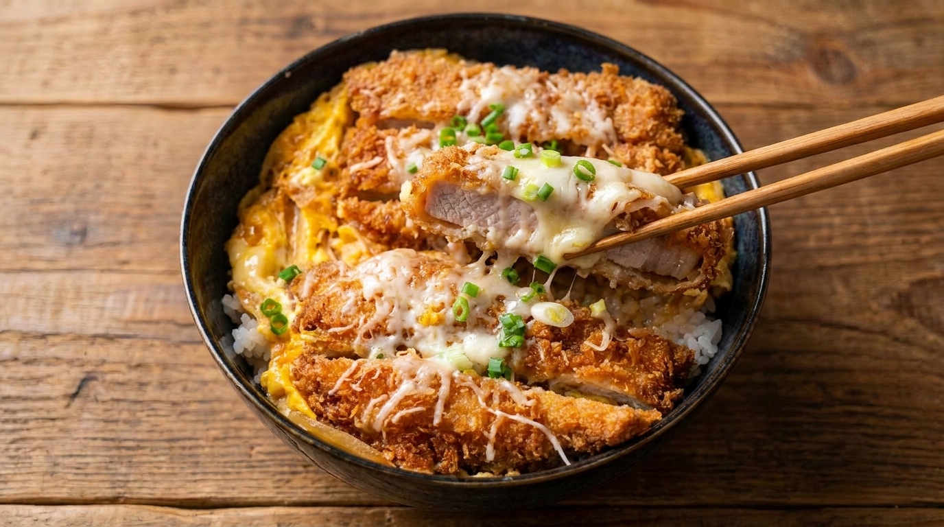 とろとろ卵とチーズの極上かつ丼