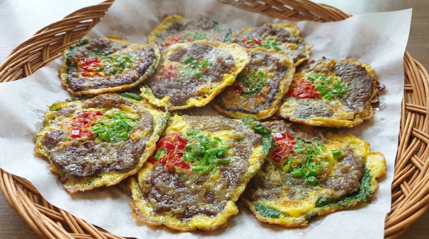 韓国風エゴマの葉の牛肉包み焼き（エゴマの葉ジョン）
