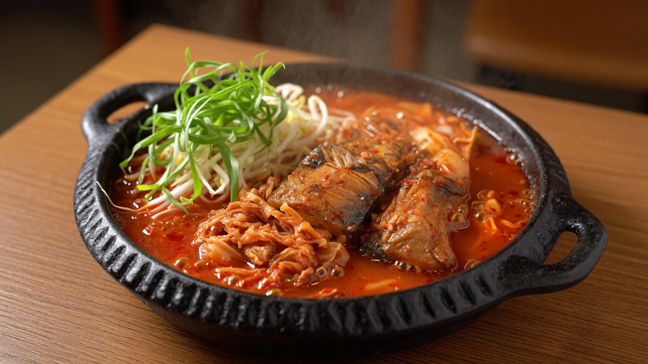 旨辛！鯖のキムチ煮込み（サバキムチチム）