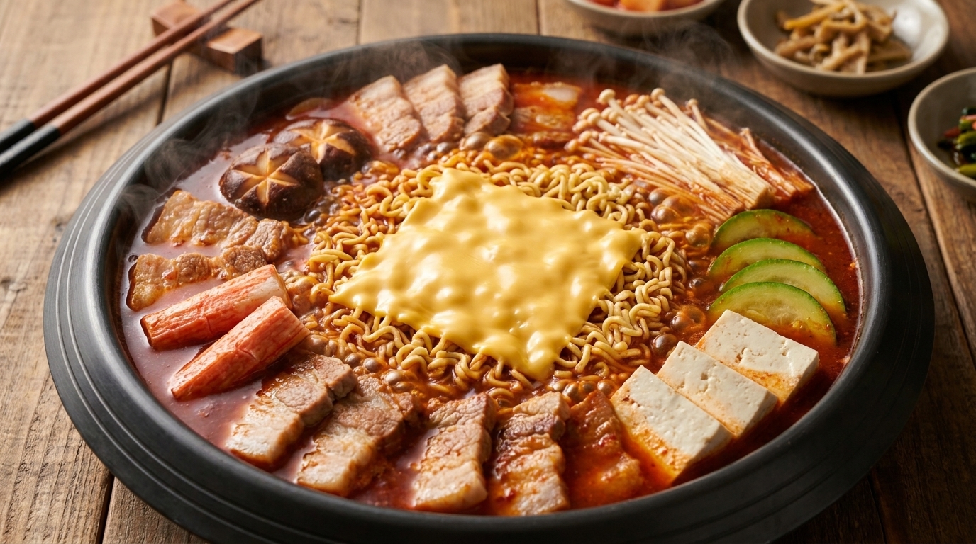 究極の韓国部隊鍋（プデチゲ）