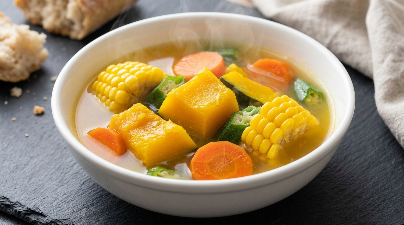 栄養満点！カボチャと野菜のヘルシーなスープ