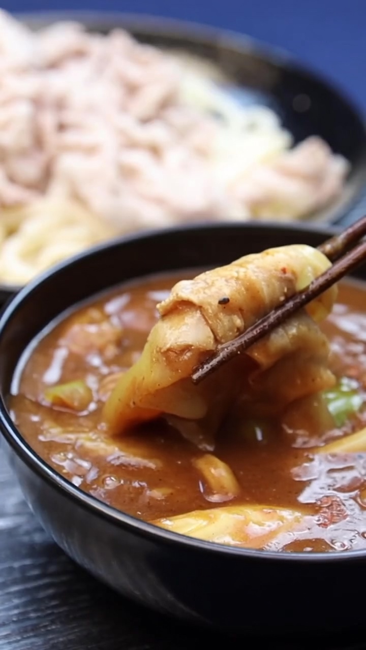 豚肉とネギの旨味たっぷり！絶品カレーつけうどん（カレーつけ麺）