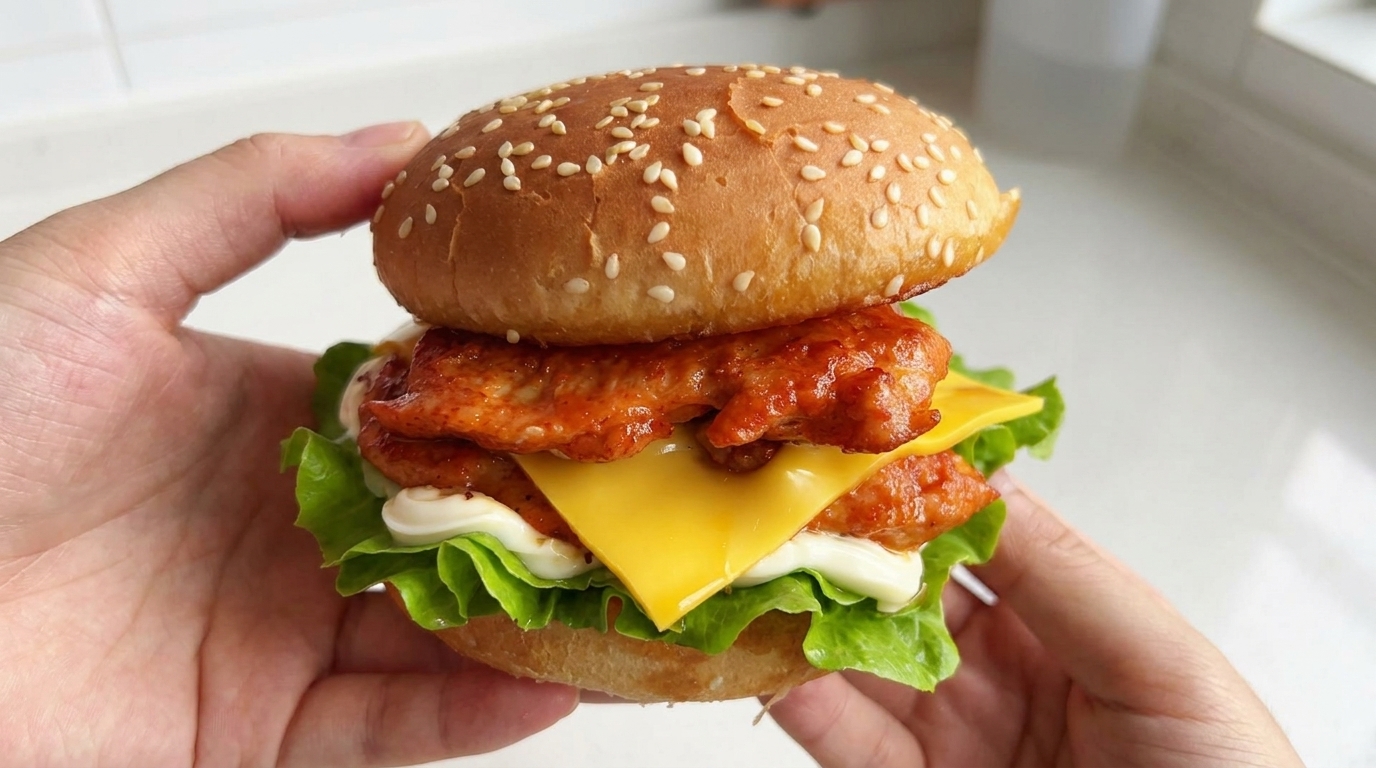 お家で楽しむオーリンズチキンバーガー