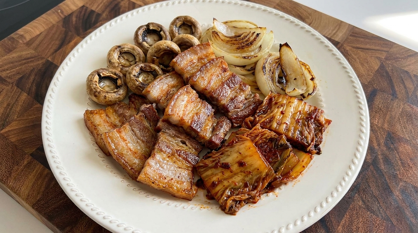 オーブンで焼く絶品サムギョプサルと熟成キムチ