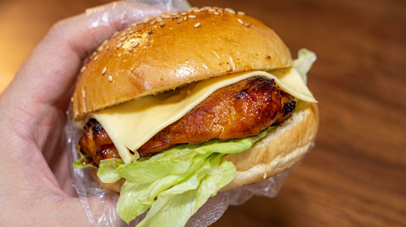手作りテリヤキチキンバーガー