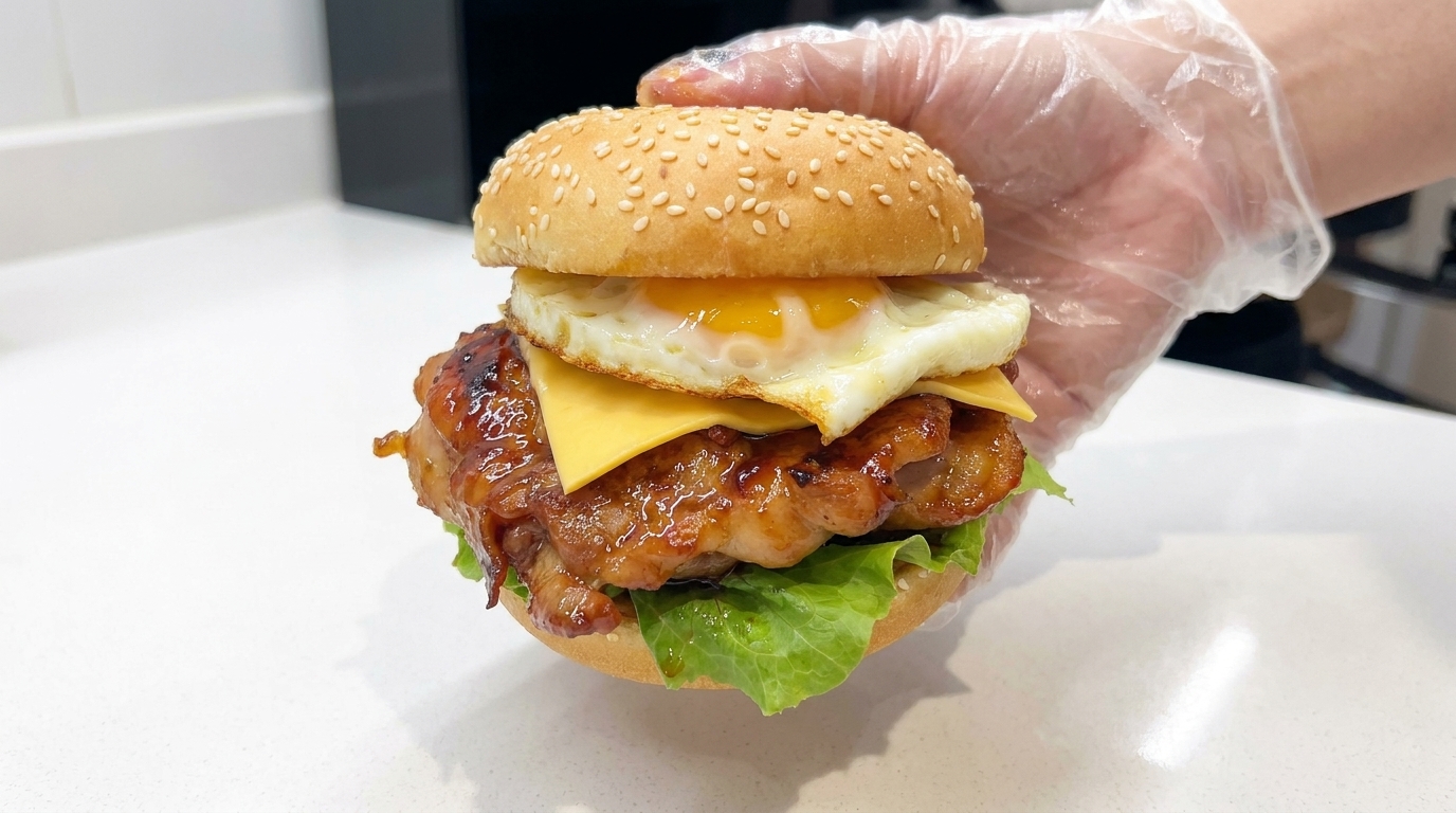 自家製てりやきチキンチーズバーガー
