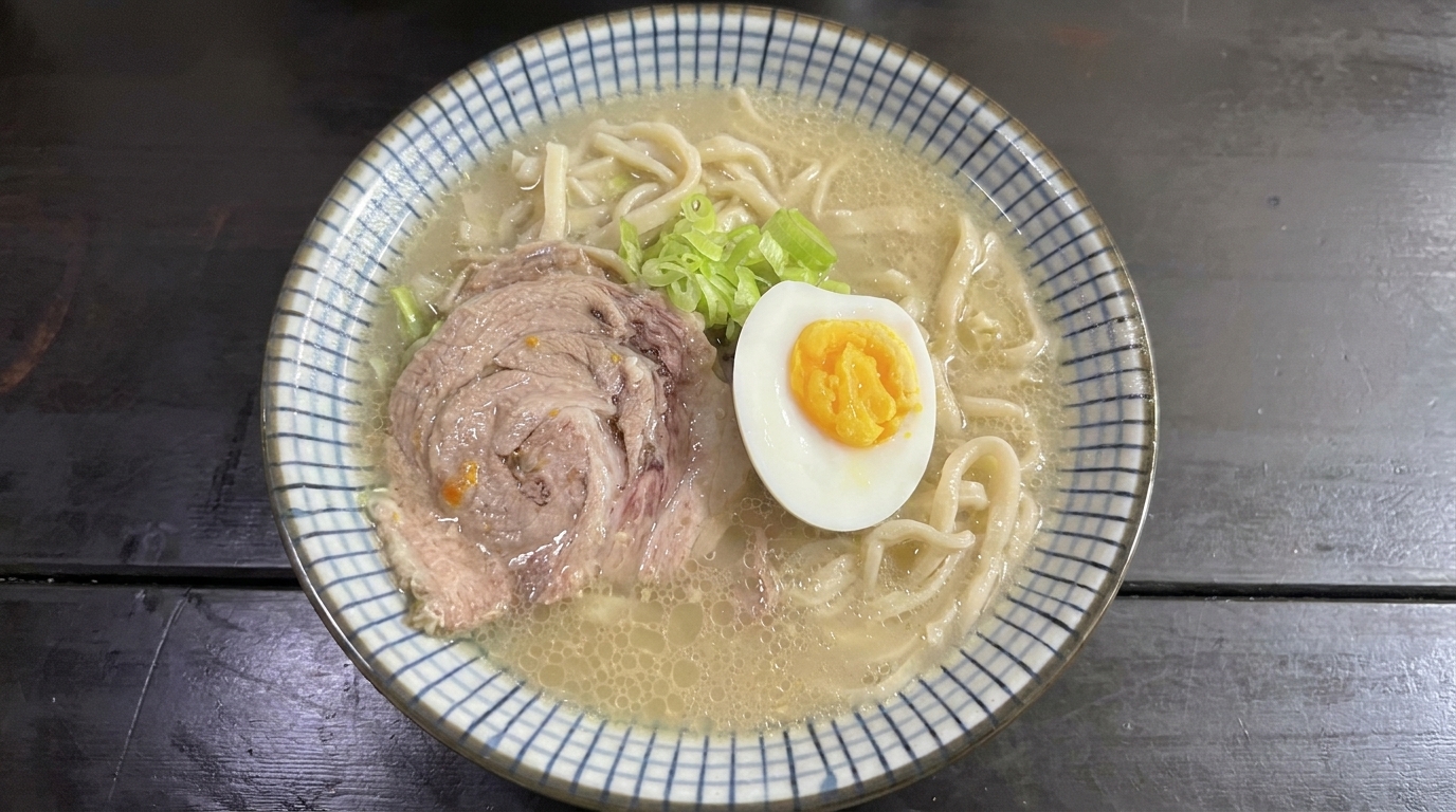 圧力鍋で作る濃厚とんこつラーメン