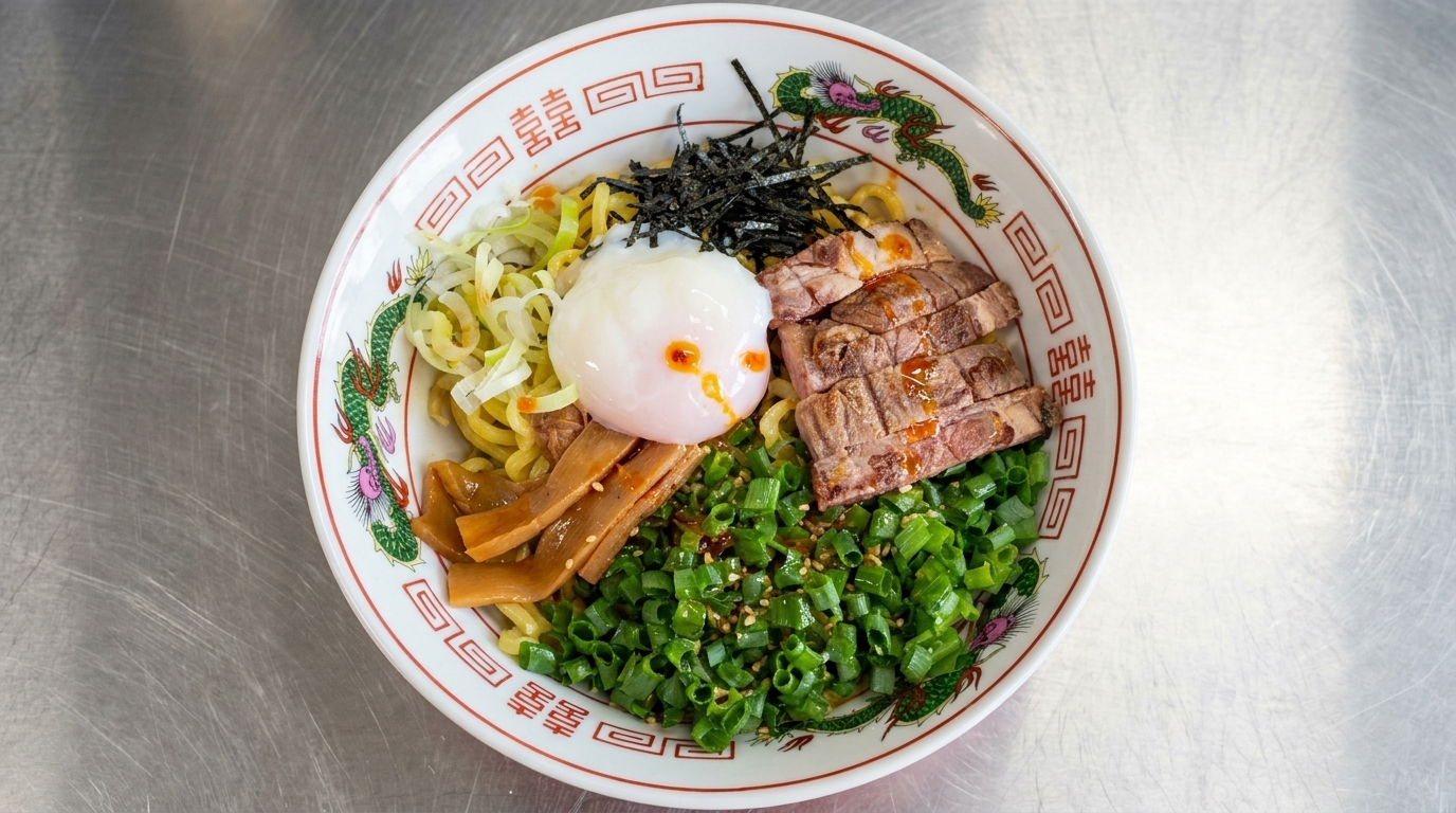 スパイシー味噌油そば（特製ラー油と味噌のまぜ麺）