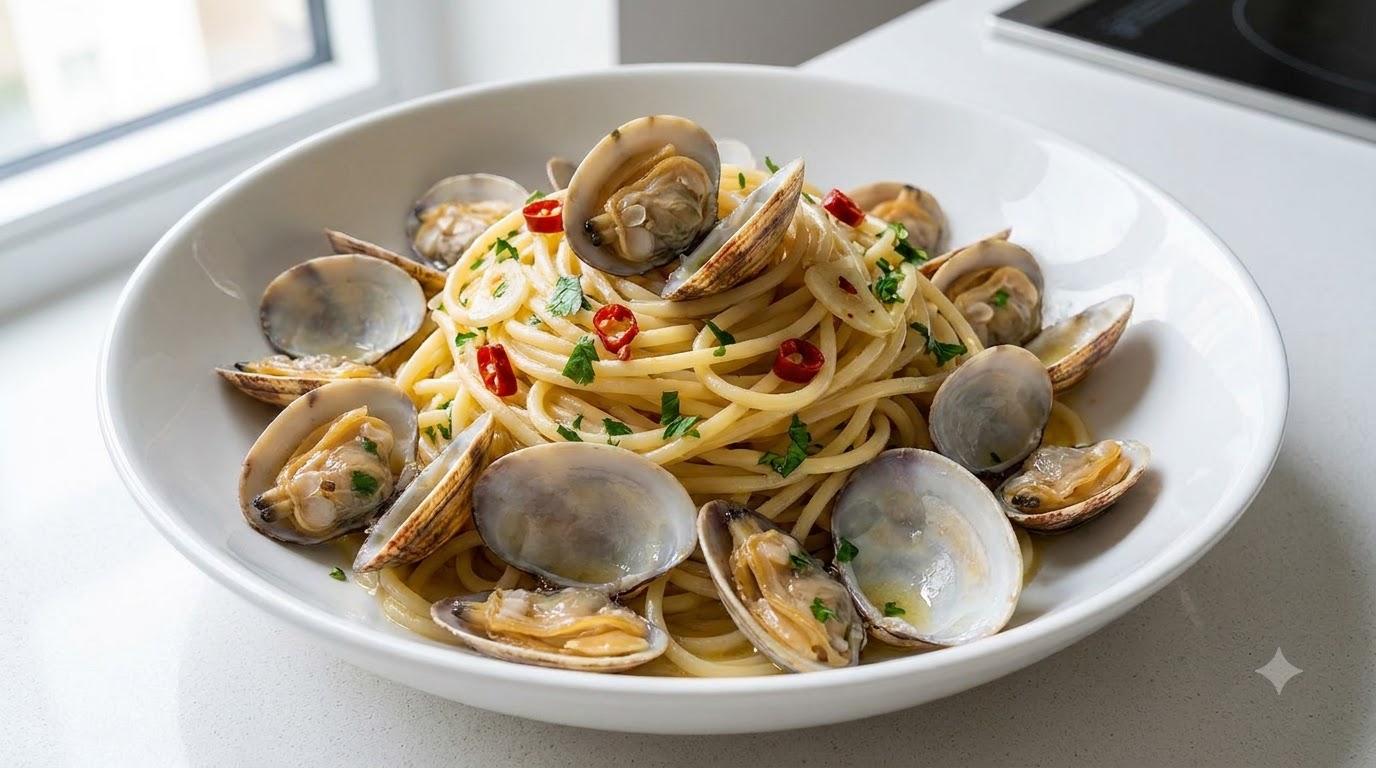 10分で本格！あさりの白ワイン蒸しパスタ（ボンゴレ・ビアンコ）