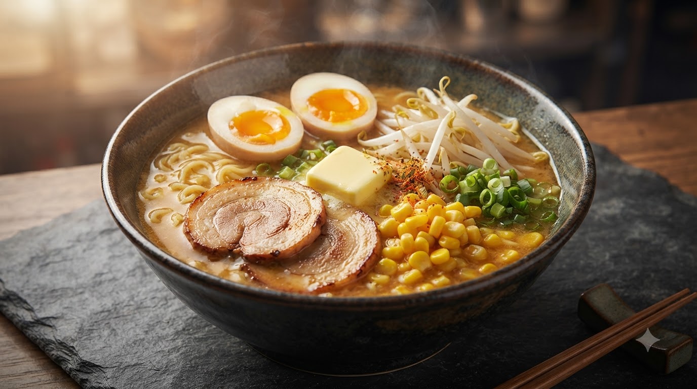 野原家のみそバターコーンラーメン