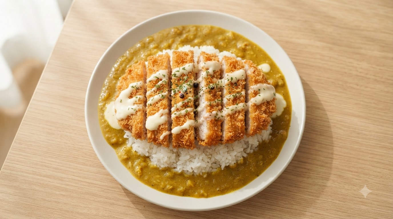 ココナッツチーズカレーのとんかつライス