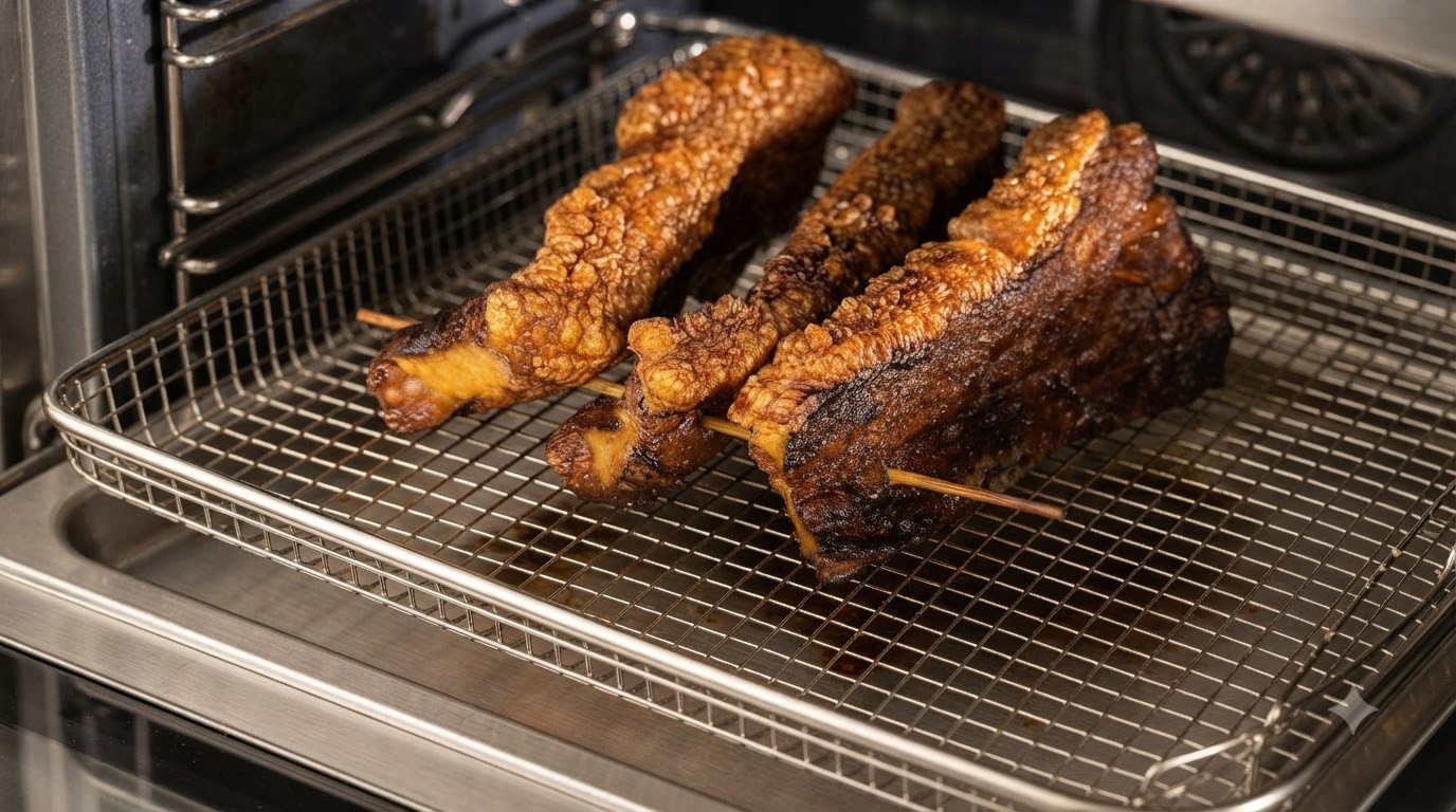 カリカリ広東式焼き豚バラ肉 (焼肉)
