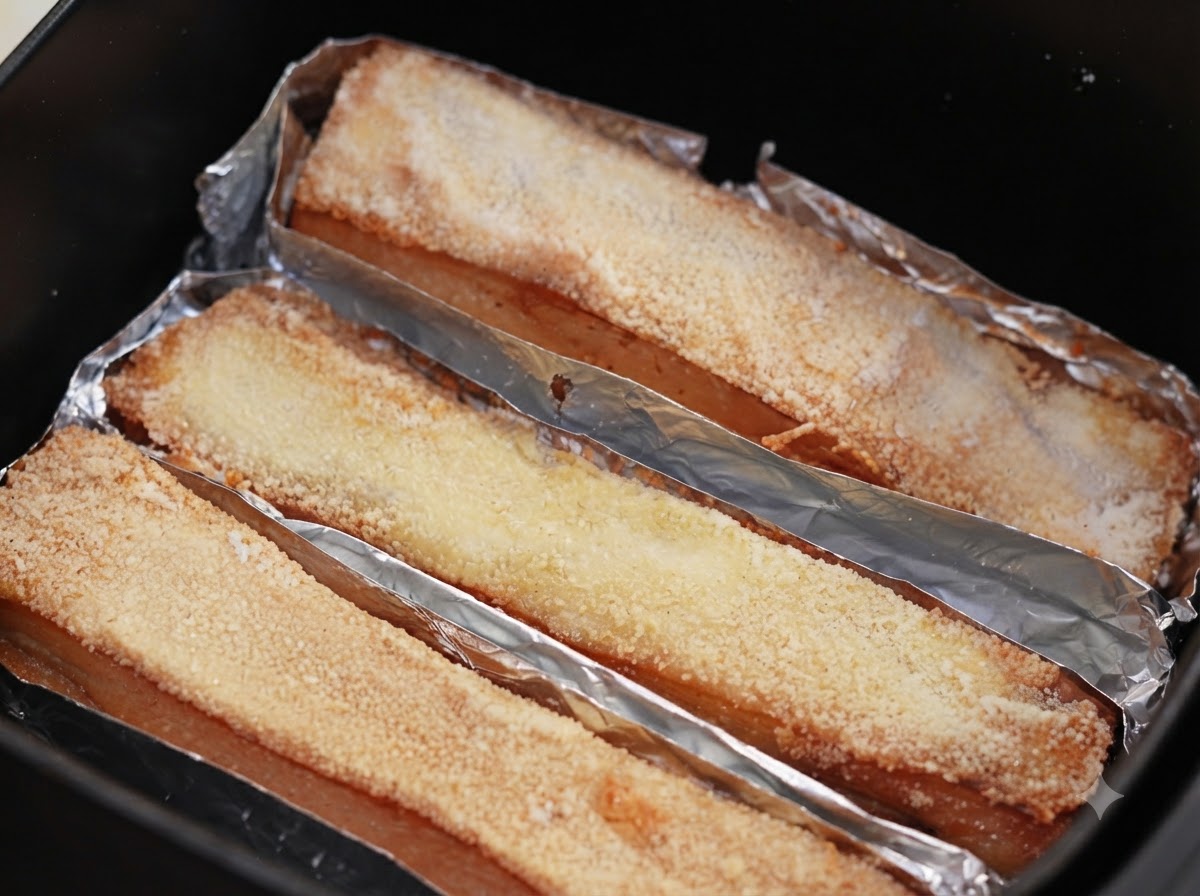焼き上がって固まった塩の層を木のスプーンで割って剥がす様子