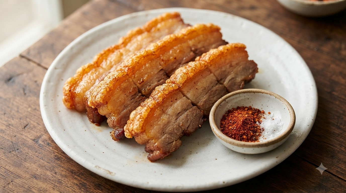 ノンフライヤーで作る！皮がカリカリの中華風クリスピーポーク