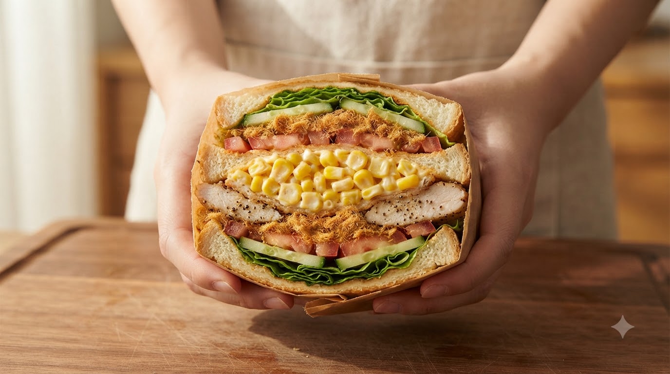 loaded black pepper chicken chop sandwich